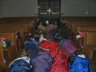 Übernachtung in der Kirche