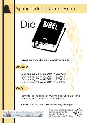 Plakat zu den Bibelabenden